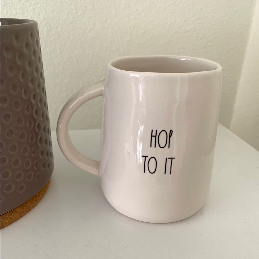 🆕 Rae Dunn bunny rabbit “Hop to It” mug cup - Picture 2 of 2
